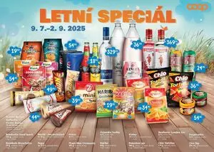 Akční leták COOP, platný od 2025-07-09 do 2025-09-02.