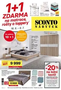 Akční leták SCONTO, platný od 2025-06-18 do 2025-07-06.