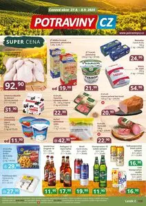 Akční leták POTRAVINY CZ, platný od 2025-08-27 do 2025-09-08.