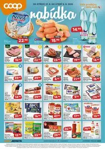 Akční leták COOP, platný od 2025-08-27 do 2025-09-09.