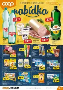 Akční leták COOP, platný od 2025-08-27 do 2025-09-09.