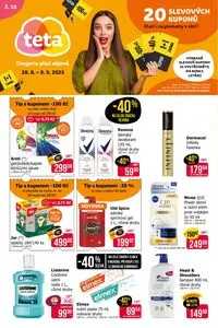 Akční leták Teta drogerie, platný od 2025-08-28 do 2025-09-09.