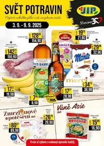 Akční leták JIP, platný od 2025-09-03 do 2025-09-09.