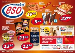 Akční leták ESO, platný od 2025-09-03 do 2025-09-14.