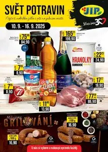 Akční leták JIP, platný od 2025-09-10 do 2025-09-16.