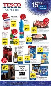 Akční leták TESCO, platný od 2025-09-10 do 2025-09-16.