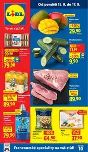 Akční leták LIDL, platný od 2025-09-15 do 2025-09-17.