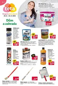 Akční leták Teta drogerie, platný od 2025-08-28 do 2025-09-23.