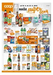 Akční leták COOP TERNO, platný od 2025-09-10 do 2025-09-23.