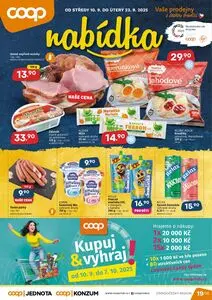 Akční leták COOP, platný od 2025-09-10 do 2025-09-23.
