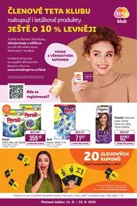 Akční leták Teta drogerie, platný od 2025-09-11 do 2025-09-23.