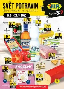 Akční leták JIP, platný od 2025-09-17 do 2025-09-23.