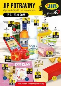 Akční leták JIP, platný od 2025-09-17 do 2025-09-23.