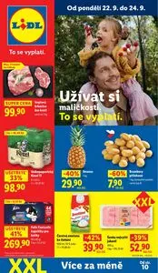 Akční leták LIDL, platný od 2025-09-22 do 2025-09-24.