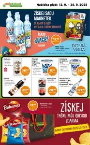 Akční leták Můj obchod, platný od 2025-09-12 do 2025-09-25.