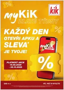 Akční leták kik, platný od 2025-09-15 do 2025-09-28.