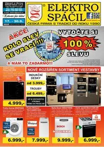 Akční leták ELEKTRO SPÁČIL, platný od 2025-09-17 do 2025-09-30.