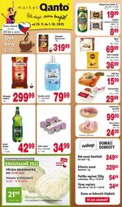 Akční leták Astur & Qanto, platný od 2025-09-25 do 2025-10-01.