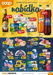 Akční leták COOP, platný od 2025-09-24 do 2025-10-07.