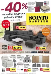 Akční leták SCONTO, platný od 2025-09-24 do 2025-10-07.