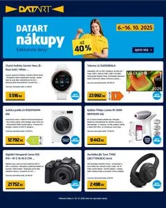 Akční leták DATART, platný od 2025-10-06 do 2025-10-16.