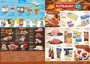 Akční leták POTRAVINY CZ, platný od 2025-10-08 do 2025-10-20.