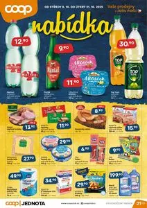 Akční leták COOP, platný od 2025-10-08 do 2025-10-21.