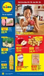 Akční leták LIDL, platný od 2025-10-23 do 2025-10-26.