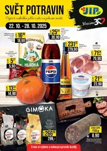 Akční leták JIP, platný od 2025-10-22 do 2025-10-28.