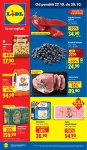 Akční leták LIDL, platný od 2025-10-27 do 2025-10-29.