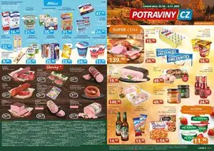 Akční leták POTRAVINY CZ, platný od 2025-10-22 do 2025-11-03.
