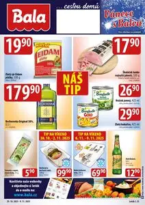 Akční leták Bala, platný od 2025-10-29 do 2025-11-09.
