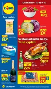 Akční leták LIDL, platný od 2025-11-06 do 2025-11-09.