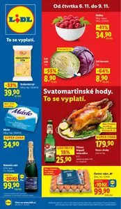 Akční leták LIDL, platný od 2025-11-06 do 2025-11-09.