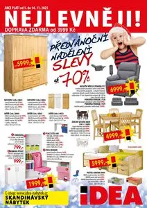 Akční leták IDEA, platný od 2025-11-01 do 2025-11-14.