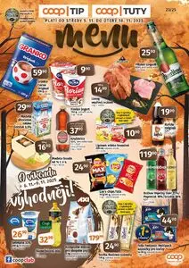 Akční leták COOP TUTY, platný od 2025-11-05 do 2025-11-18.