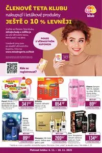 Akční leták Teta drogerie, platný od 2025-11-08 do 2025-11-18.