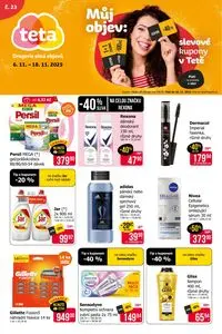 Akční leták Teta drogerie, platný od 2025-11-08 do 2025-11-18.