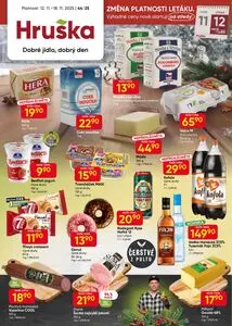 Akční leták Hruška, platný od 2025-11-12 do 2025-11-18.