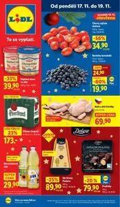 Akční leták LIDL, platný od 2025-11-17 do 2025-11-19.