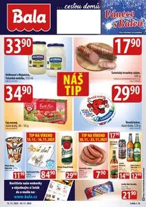 Akční leták Bala, platný od 2025-11-12 do 2025-11-24.