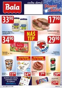 Akční leták Bala, platný od 2025-11-12 do 2025-11-24.