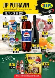 Akční leták JIP, platný od 2025-11-19 do 2025-11-25.