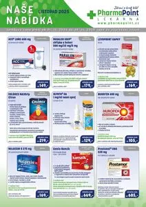 Akční leták PharmaPoint, platný od 2025-11-01 do 2025-11-30.