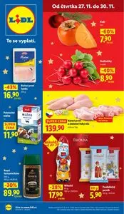 Akční leták LIDL, platný od 2025-11-27 do 2025-11-30.
