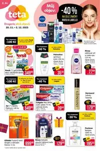 Akční leták Teta drogerie, platný od 2025-11-20 do 2025-12-02.