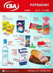 Akční leták CBA, platný od 2025-11-26 do 2025-12-07.