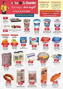 Akční leták Astur & Qanto, platný od 2025-11-12 do 2025-12-09.