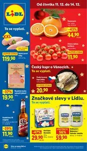 Akční leták LIDL, platný od 2025-12-11 do 2025-12-14.