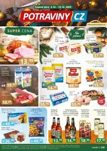 Akční leták POTRAVINY CZ, platný od 2025-12-03 do 2025-12-15.
